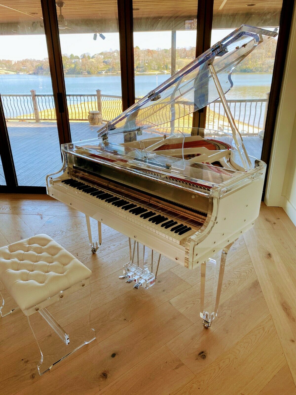 Delicioso personal bahía Full Crystal Grand Piano Handcrafted transparent VS1 Grand Pianos luxury |  A440 Pianos