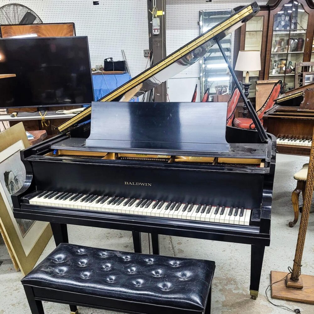 Baldwin Model R Grand Piano – 5'8" Ebonized Finish - Image 2