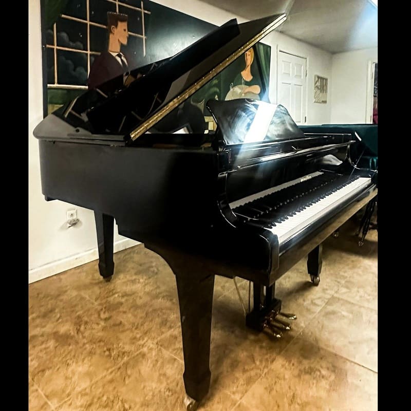 Wurlitzer Baby Grand Piano 5'2" Glossy Black Beautiful Tone - Image 2