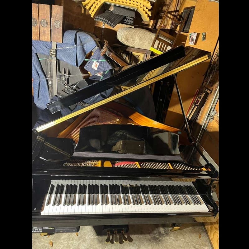 Wurlitzer 5’ Grand Piano – Glossy Black Bluetooth SelfPlayer - Image 3