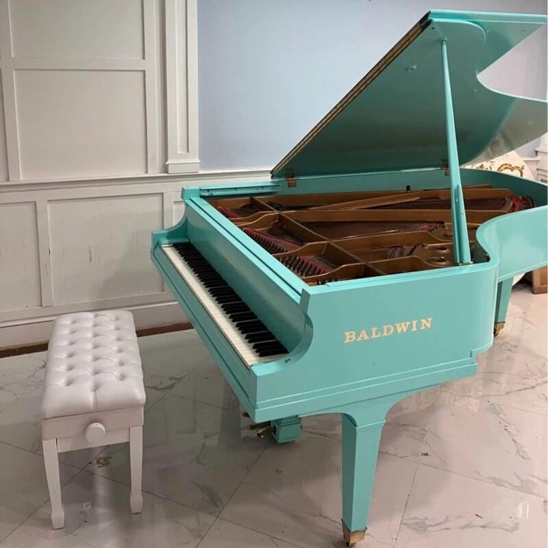 Baldwin SF-10 Artist Series Grand Piano - 7' Light Emerald Finish - Image 2
