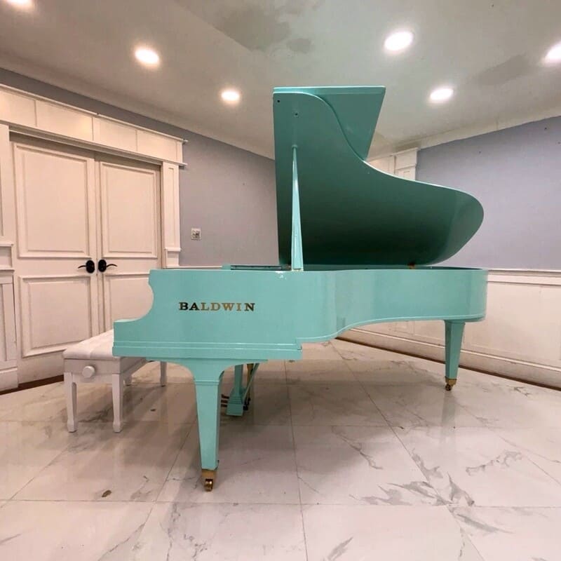 Baldwin SF-10 Artist Series Grand Piano - 7' Light Emerald Finish - Image 4