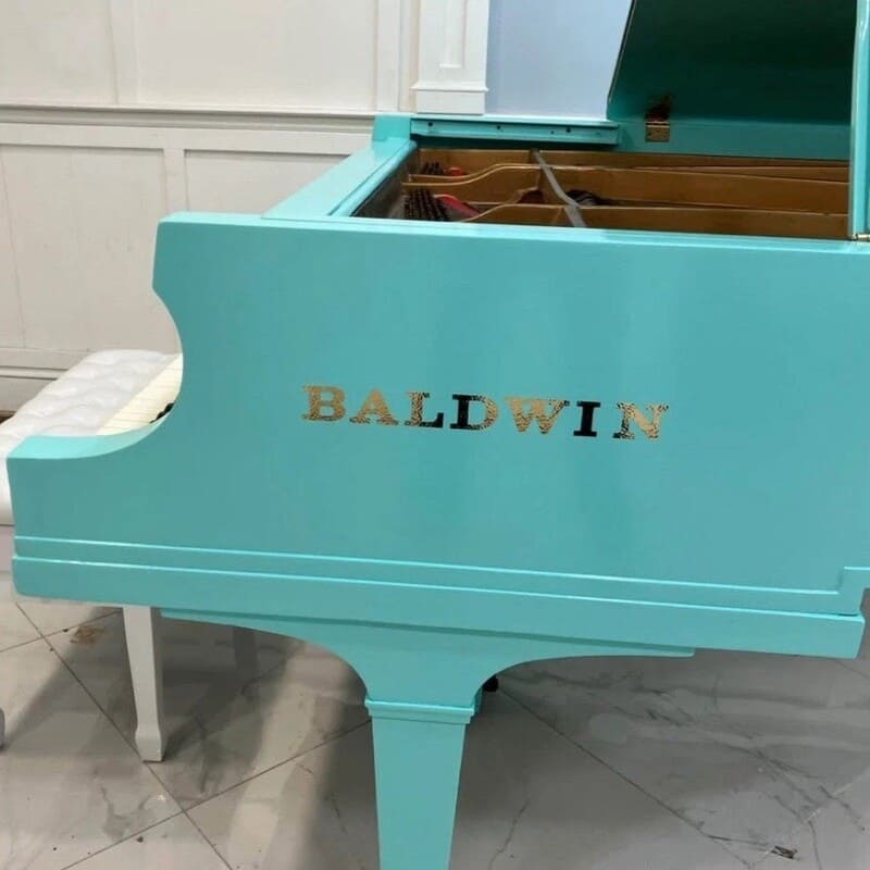 Baldwin SF-10 Artist Series Grand Piano - 7' Light Emerald Finish - Image 5