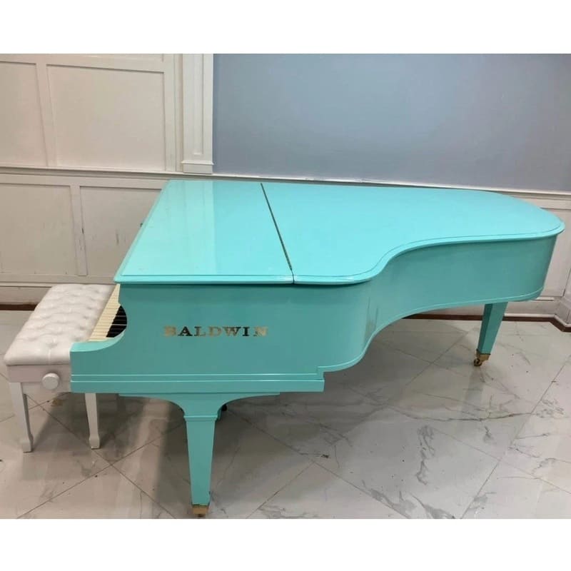 Baldwin SF-10 Artist Series Grand Piano - 7' Light Emerald Finish - Image 9