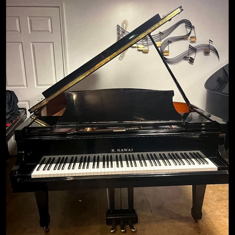 K. Kawai KG-3C Grand Piano – 6'1" – Polished Ebony - Image 2