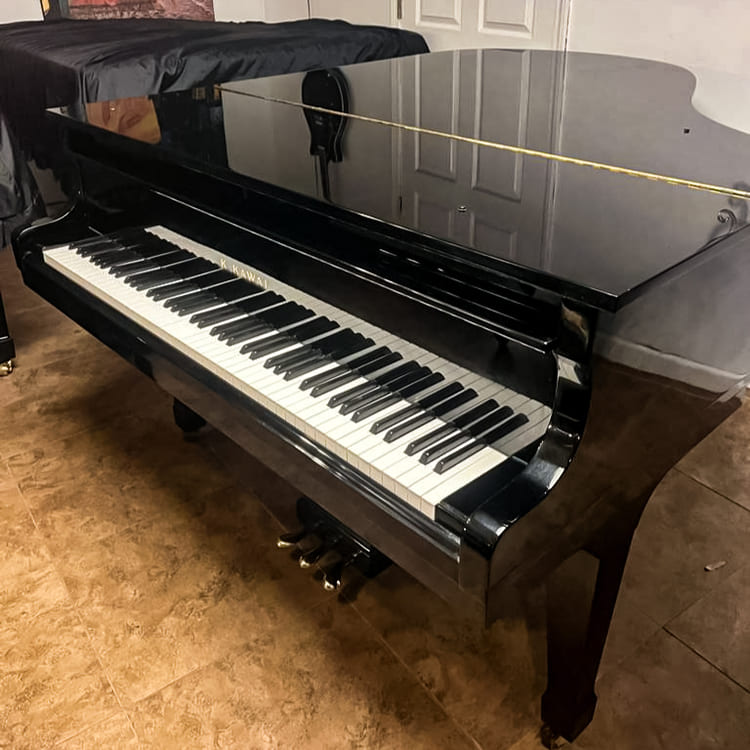 K. Kawai KG-3C Grand Piano – 6'1" – Polished Ebony - Image 4