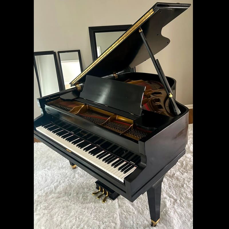 Conover 5' Baby Grand Piano – New Action – Polished Black - Image 4