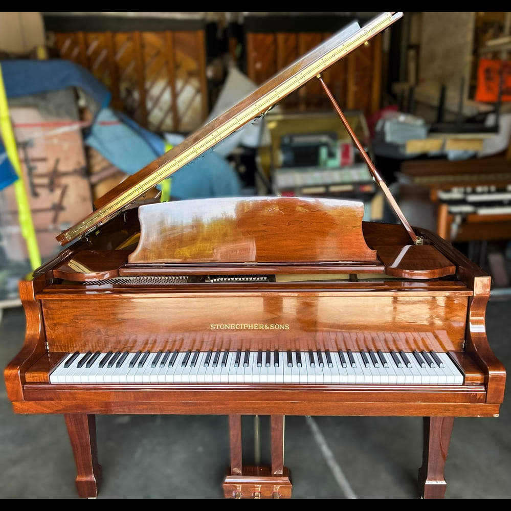 Stonecipher & Sons (by Samick) Grand Piano 5’5 Cherry Finish - Image 3