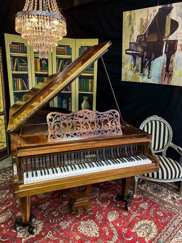 Pleyel 6'4" Semi-Concert Grand – Antique French Marquetry