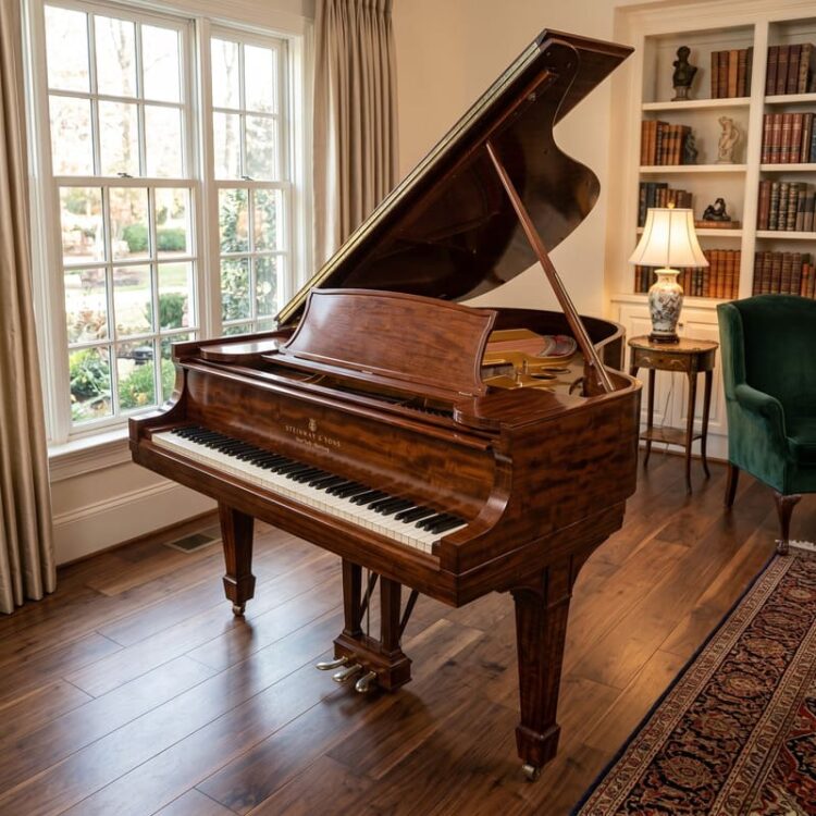 Steinway & Sons Model O Grand Piano – Honduran Mahogany