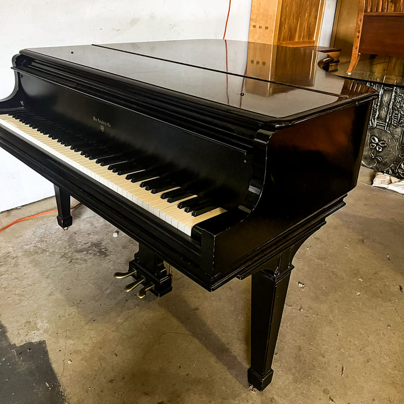 Elegant Knabe Black Lacquered Baby Grand Piano - Image 6