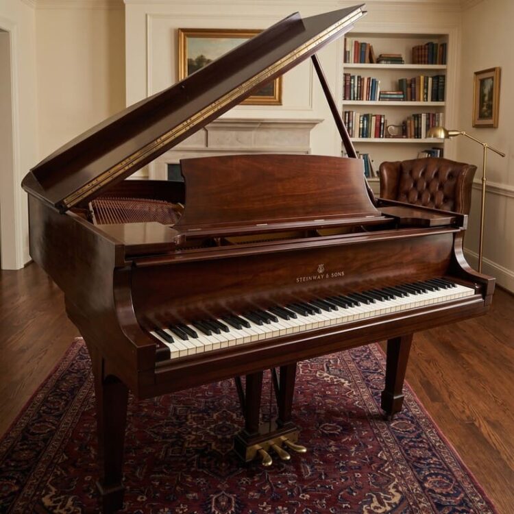 Share Steinway & Sons Model M Grand Piano – Mahogany – Signed by Fritz Kreisler