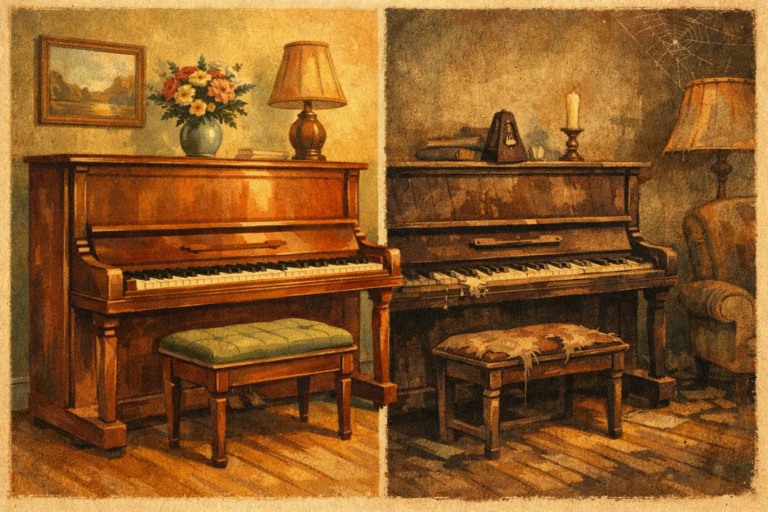 Restored Piano Versus Unrestored for Your Home