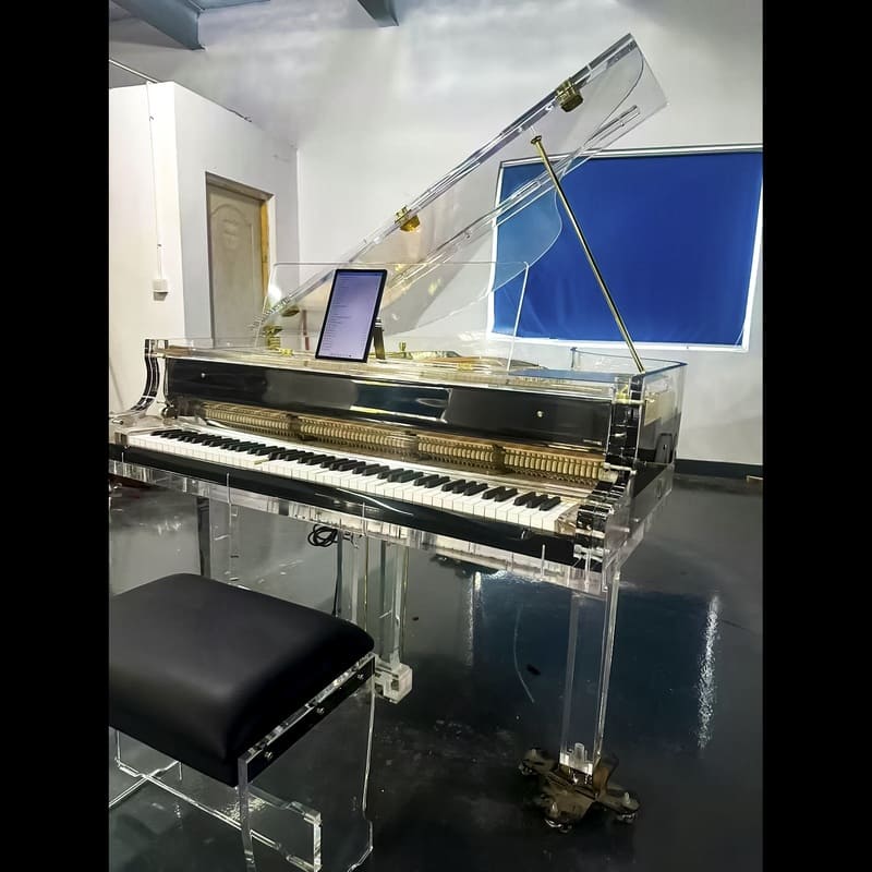 Unrivaled Elegance: Custom Transparent Grand Piano - Image 2