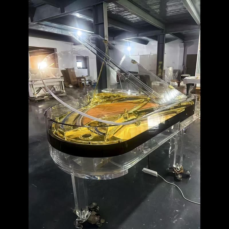 Unrivaled Elegance: Custom Transparent Grand Piano - Image 4