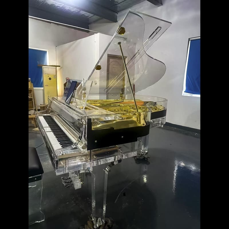 Unrivaled Elegance: Custom Transparent Grand Piano - Image 6