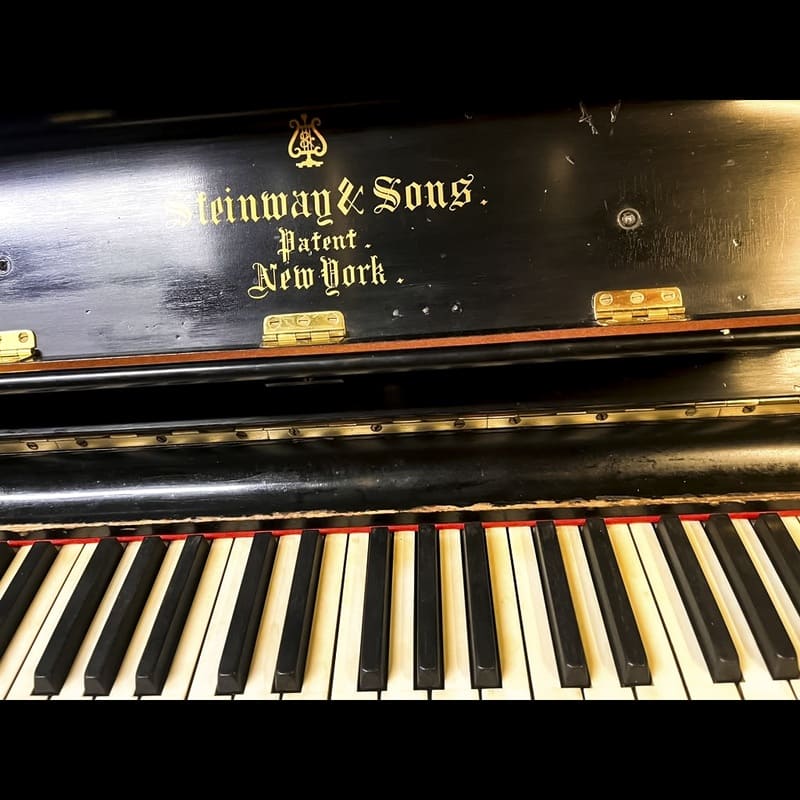 Steinway & Sons 55" Upright Piano with Ornate Carved Cabinet - Image 4