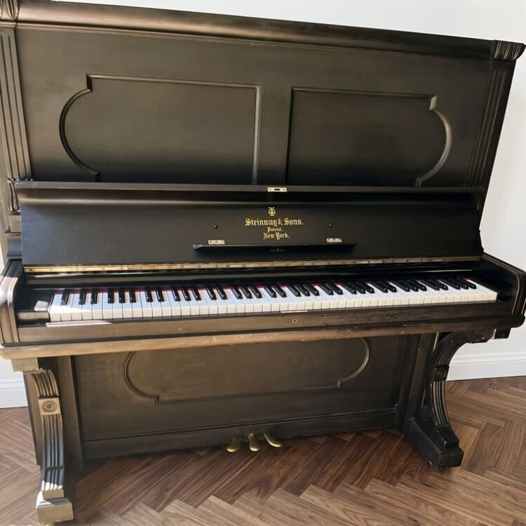 Monumental American Heritage: Steinway & Sons 55" Upright Piano