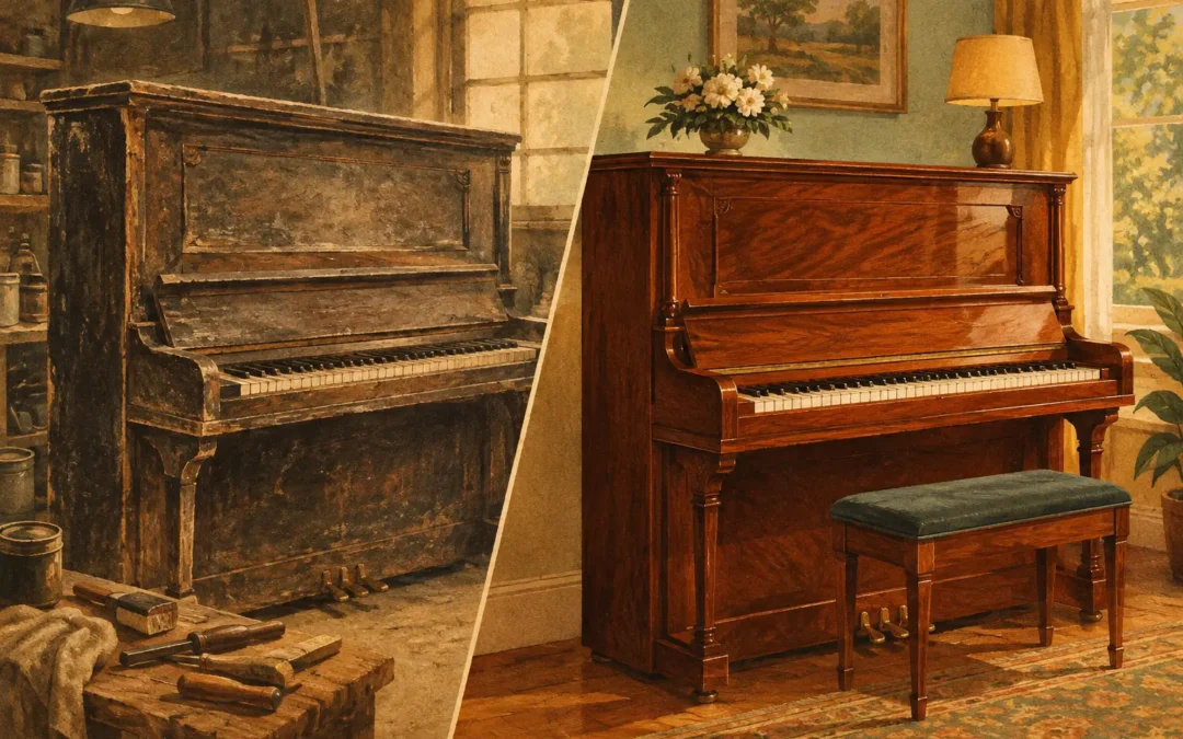 What a Restored Vintage Piano Transformation Reveals